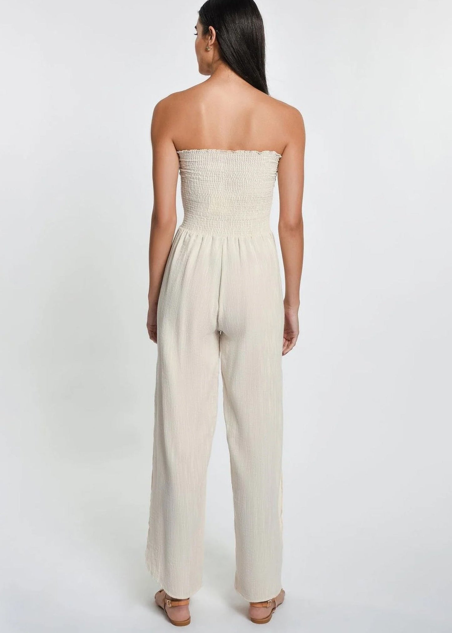 Harriet Jumpsuit in Beige - Peixoto