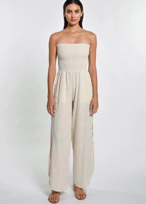Harriet Jumpsuit in Beige - Peixoto