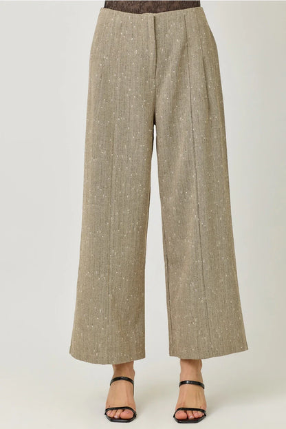 Sparklett Pinstripe Trouser in Sand - Mystree