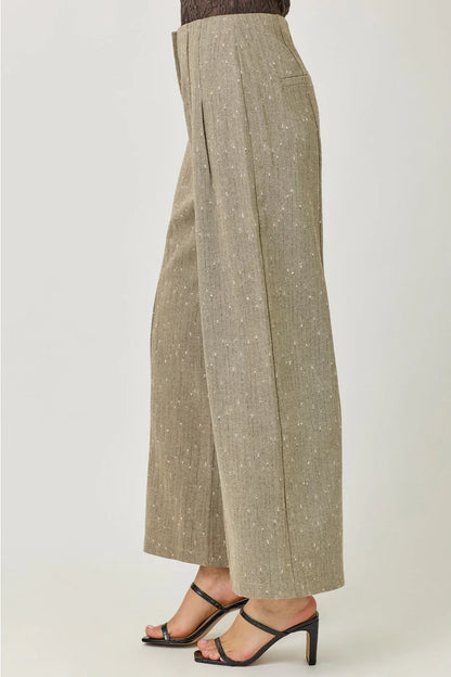 Sparklett Pinstripe Trouser in Sand - Mystree
