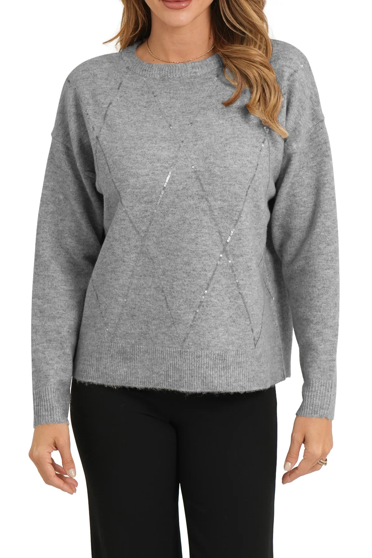 Nicolette Sweater in Gray - Love Token