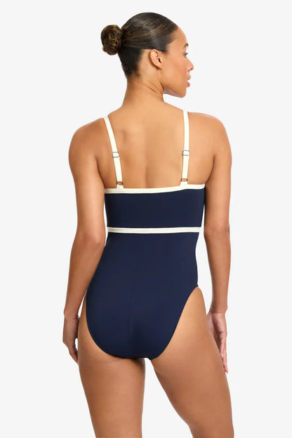 Tierna One Piece in Navy/Cream - Robin Piccone