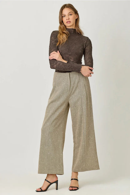 Sparklett Pinstripe Trouser in Sand - Mystree
